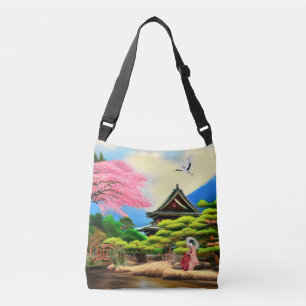 Japanese Garden Scenery Crossbody Bag