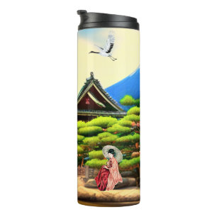 Japanese Garden Scenery Thermal Tumbler