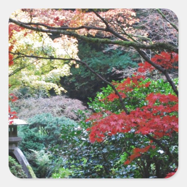 Japanese Garden Square Sticker (Front)