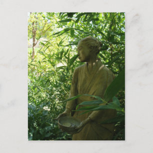 Japanese Garden Statue Postcard
