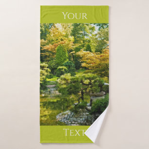 Japanese Garden - Traditional Aesthetic Bath Towel