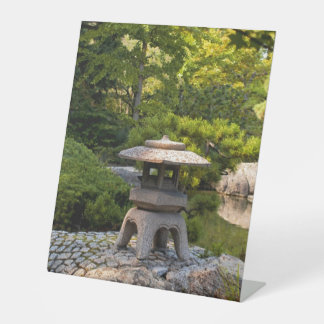 Japanese Garden - Traditional Aesthetic Pedestal Sign