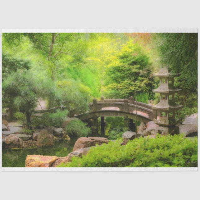 Japanese Garden - Water under the bridge Tissue Paper (Front)