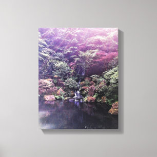 Japanese Garden Waterfall Canvas Print
