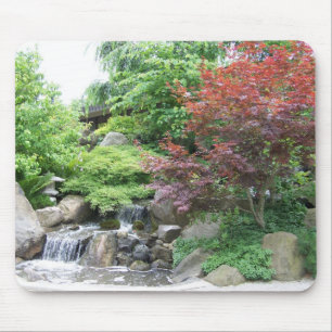 Japanese Garden Waterfall mousepad