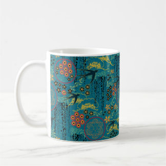 Japanese Garden with Swallows Coffee Mug