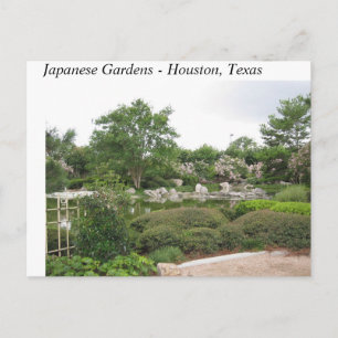 Japanese Gardens - Houston, Texas - Postcard