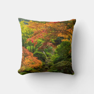Japanese Gardens In Autumn In Portland, Oregon 2 Cushion