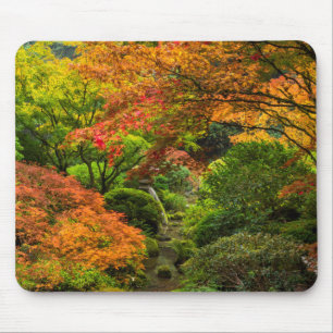 Japanese Gardens In Autumn In Portland, Oregon 2 Mouse Mat