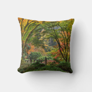 Japanese Gardens In Autumn In Portland, Oregon 4 Cushion