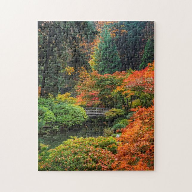 Japanese Gardens In Autumn In Portland, Oregon 5 Jigsaw Puzzle (Vertical)