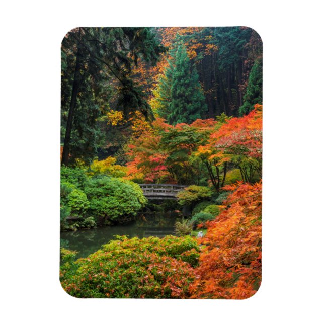Japanese Gardens In Autumn In Portland, Oregon 5 Magnet (Vertical)
