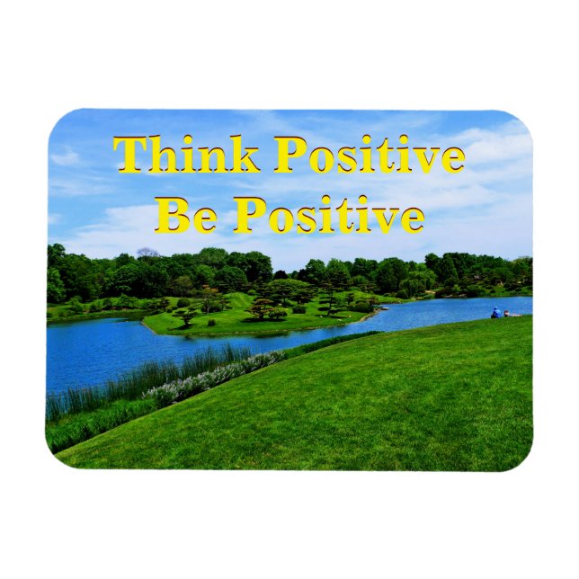 Japanese Gardens Think Positive Magnet (Horizontal)