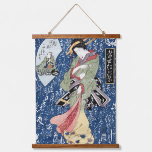 Japanese Geisha (1828) Keisai Eisen Hanging Tapestry