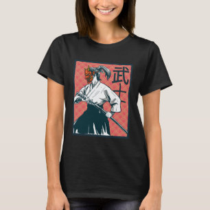 Japanese Geisha Artwork  Japanese Onna musha  Retr T-Shirt