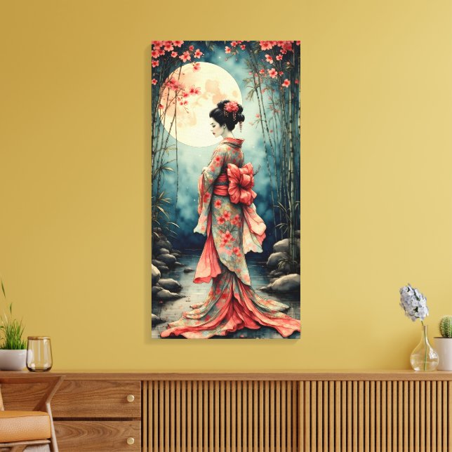 Japanese Geisha Canvas Print (Insitu(LivingRoom))
