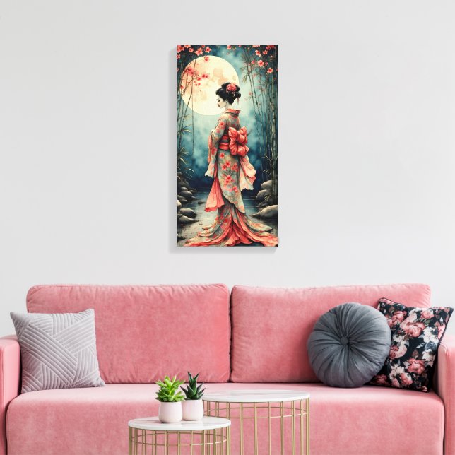 Japanese Geisha Canvas Print (Insitu(LivingRoom))