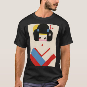 Japanese Geisha Girl #3 Retro Art T-Shirt