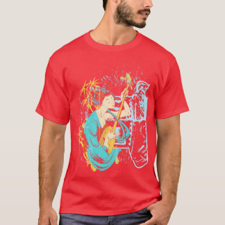 Japanese Geisha Illustration T-Shirt