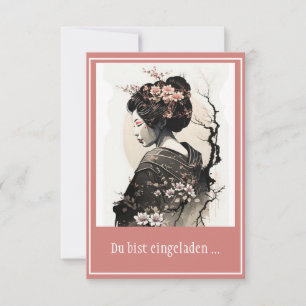 Japanese Geisha - Invitation