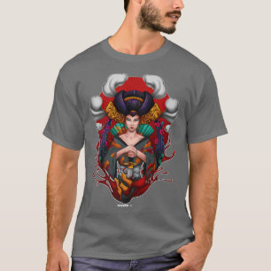 Japanese Geisha Kawaii Girl Kimono Samurai (2) T-Shirt