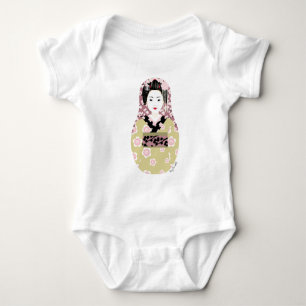 Japanese Geisha Matryoshka Baby Bodysuit