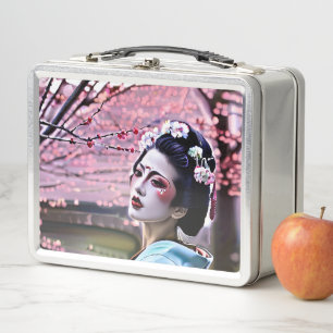 Japanese Geisha Metal Lunch Box