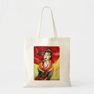 Japanese Geisha original watercolor art painting Tote Bag