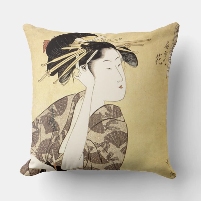 Japanese Geisha Styling Hair Cushion (Front)