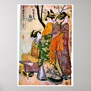 Japanese Geisha Vintage Art Print 1913