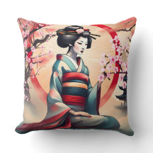 JAPANESE GEISHA WOMAN BEAUTY CHERRY BLOSSOMS 