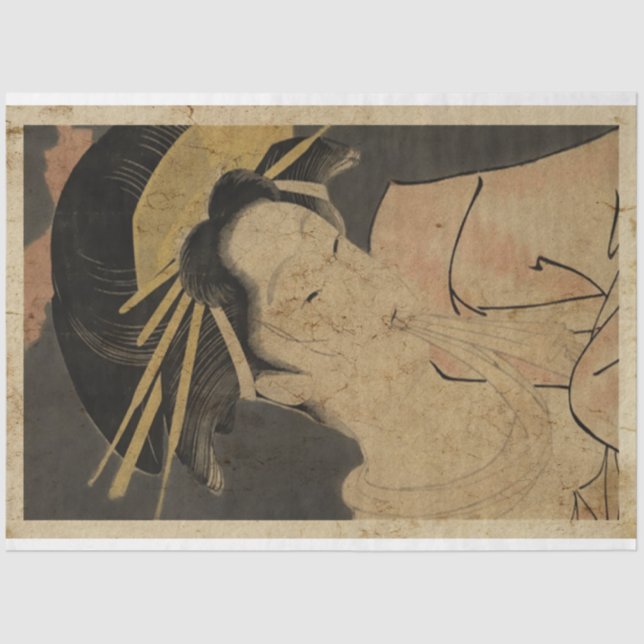 Japanese Geisha Women Ukiyo Style Art No8 Tissue Paper (Front)