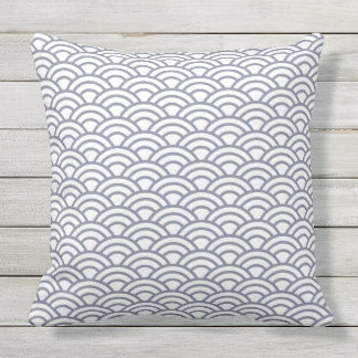 Japanese Geometric Modern Fish Scale Pattern Cushion