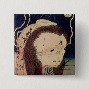 Japanese Ghost 15 Cm Square Badge