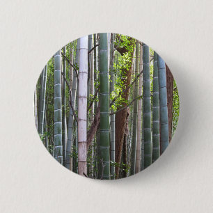 Japanese Giant Bamboo Forest, Sagano, Kyoto, Japan 6 Cm Round Badge