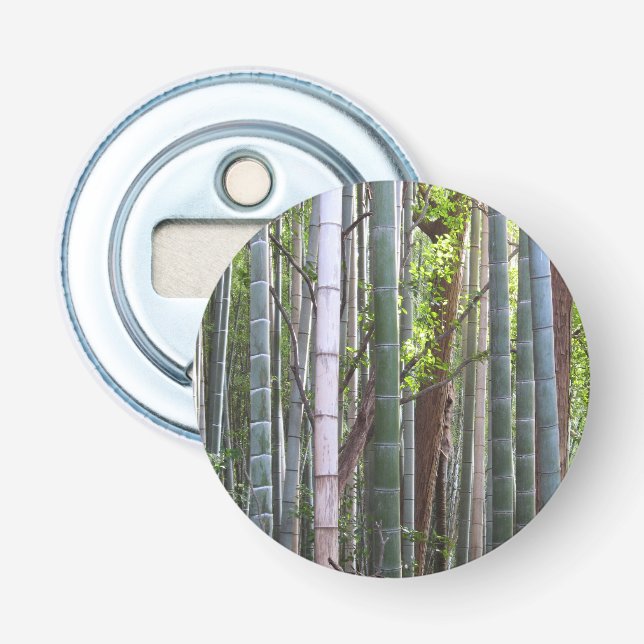 Japanese Giant Bamboo Forest, Sagano, Kyoto, Japan Bottle Opener (Front)