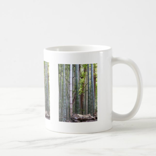 Japanese Giant Bamboo Forest, Sagano, Kyoto, Japan Coffee Mug (Right)