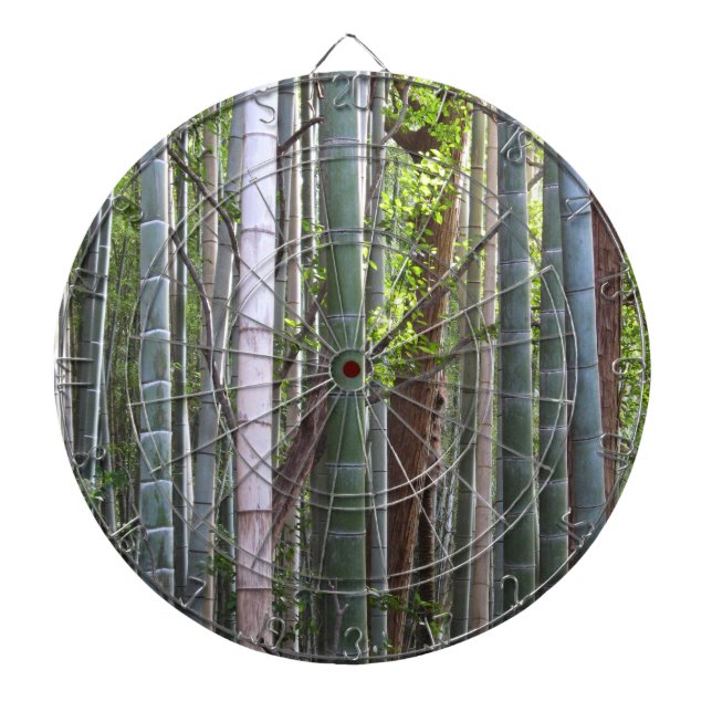 Japanese Giant Bamboo Forest, Sagano, Kyoto, Japan Dartboard (Front)