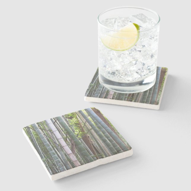 Japanese Giant Bamboo Forest, Sagano, Kyoto, Japan Stone Coaster (Side)