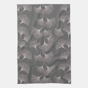 Japanese Ginkgo Leaf Pattern Tea Towel