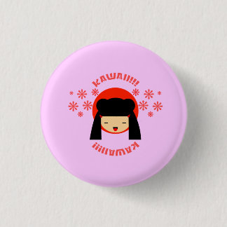 japanese girl 3 cm round badge