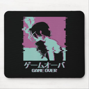 Japanese Girl Anime Game Over Mouse Mat