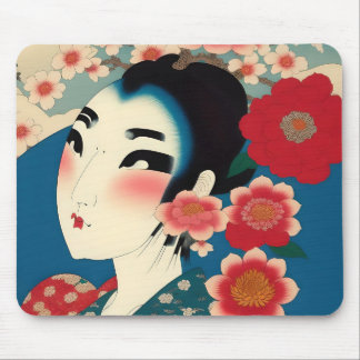 Japanese Girl Mouse Mat