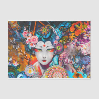 Japanese Girl Multicolour  Tissue Paper