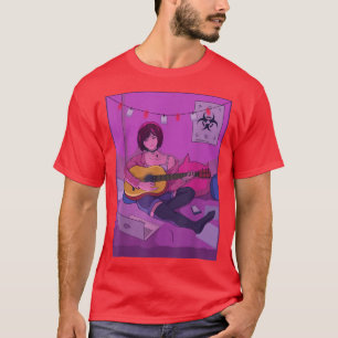 Japanese Girl Playing Guitar Anime Manga Graphic A T-Shirt