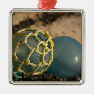 Japanese Glass Fishing Float Metal Tree Decoration