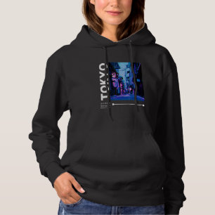 Japanese Glitch Cyberpunk Tokyo Streetwear Aesthet Hoodie