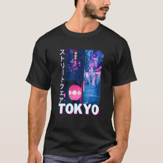 Japanese Glitch Cyberpunk Tokyo Streetwear Aesthet T-Shirt