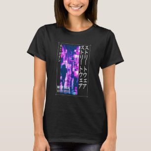 Japanese Glitch Cyberpunk Tokyo Streetwear Aesthet T-Shirt