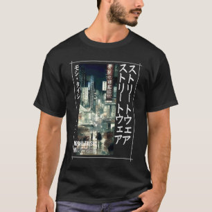 Japanese Glitch Cyberpunk Tokyo Streetwear Aesthet T-Shirt